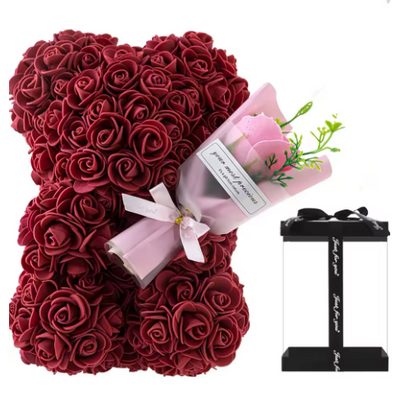 Miś z Róż Czerwony - Walentynkowy Prezent